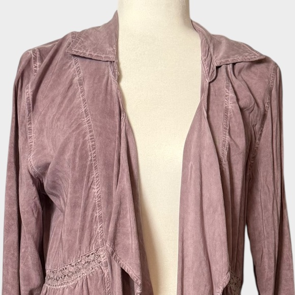 Bluheaven Mauve Plum Duster Flare Medium Boho Western - Picture 3 of 7